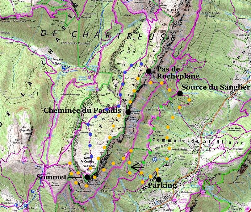 Carte avec points et variante